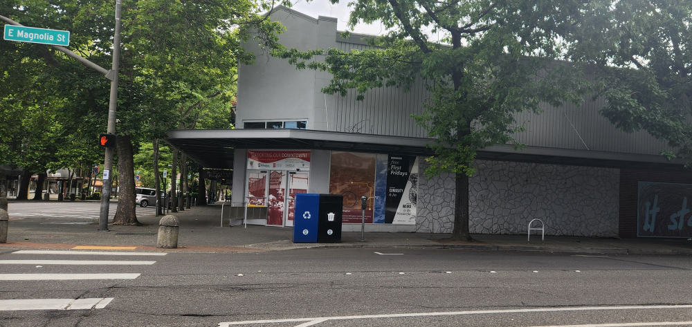 A vacant building at Cornwall Avenue & E. Magnolia Street in Downtown Bellingham.