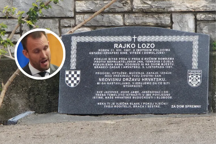 Antifašist Erlić, koji je javno osudio ustaški pokret sada želi ukloniti novu spomen ploču Rajku Lozi i tvrdi: "Otkud nekome pravo da postavi spomen ploču?"
