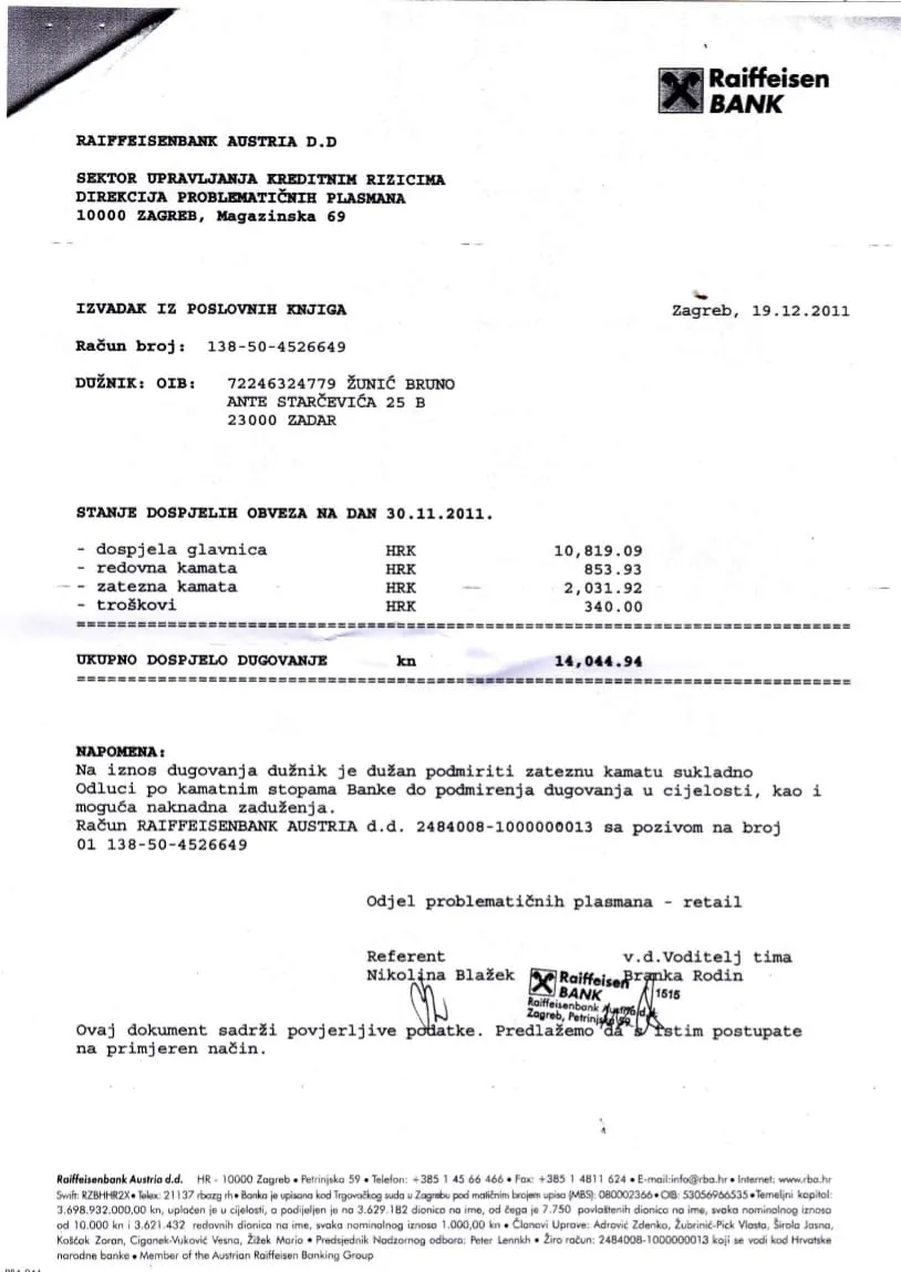 NEVJEROJATNO – Obitelji iz Zadra prijeti deložacija zbog 14 000 kuna banci
