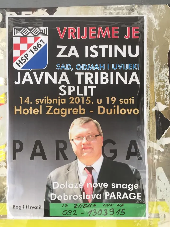 Na Paragin skup u Splitu stiže 30-ak Zadrana, bivših HSP-ovaca i HOS-ovaca