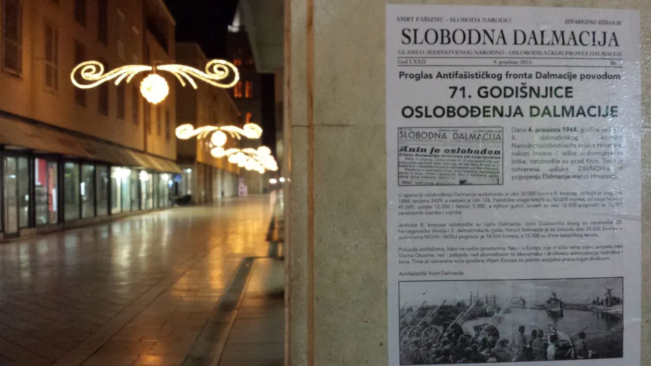 “Drugarice i drugovi, čestitamo vam 71. godišnjicu oslobođenja naše Dalmacije od fašizma!”