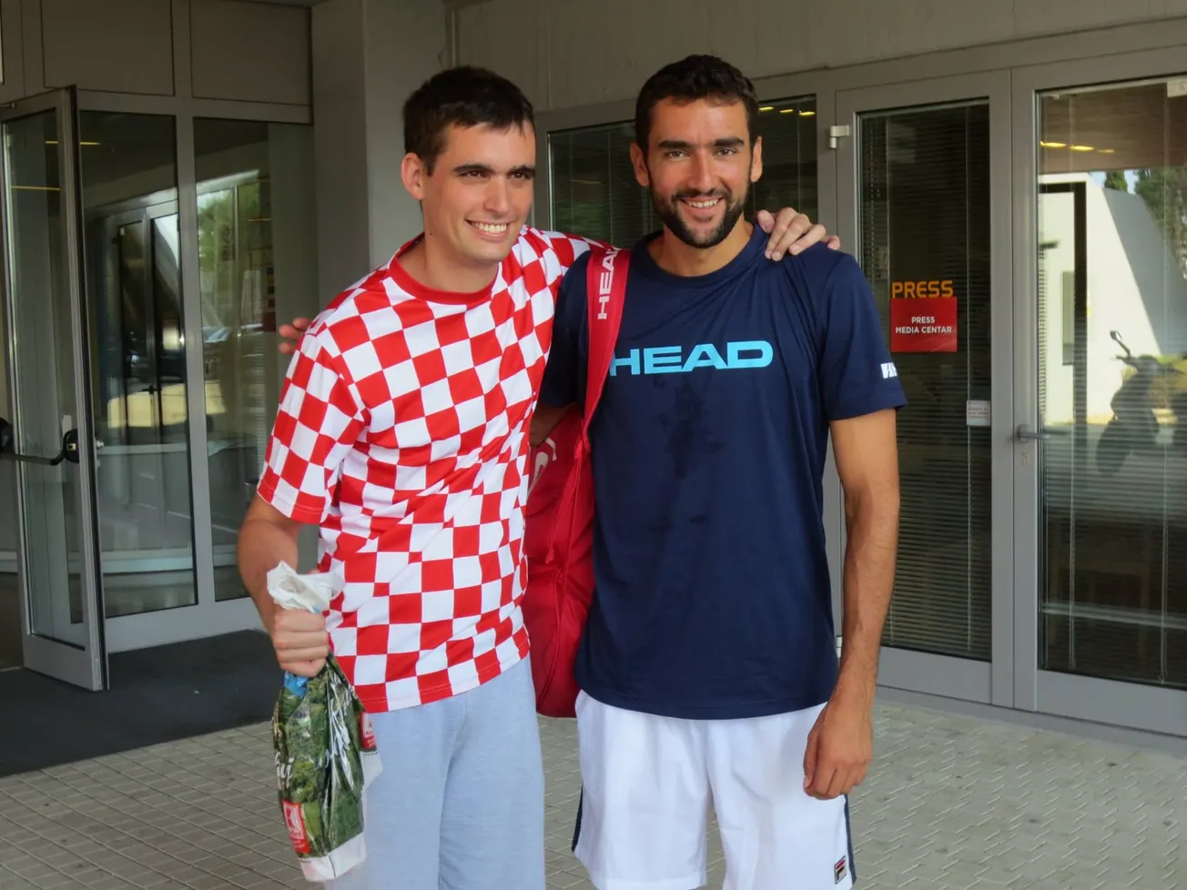 Dobri duh Zadra Frane Ostojić upoznao svog idola – Marina Čilića!