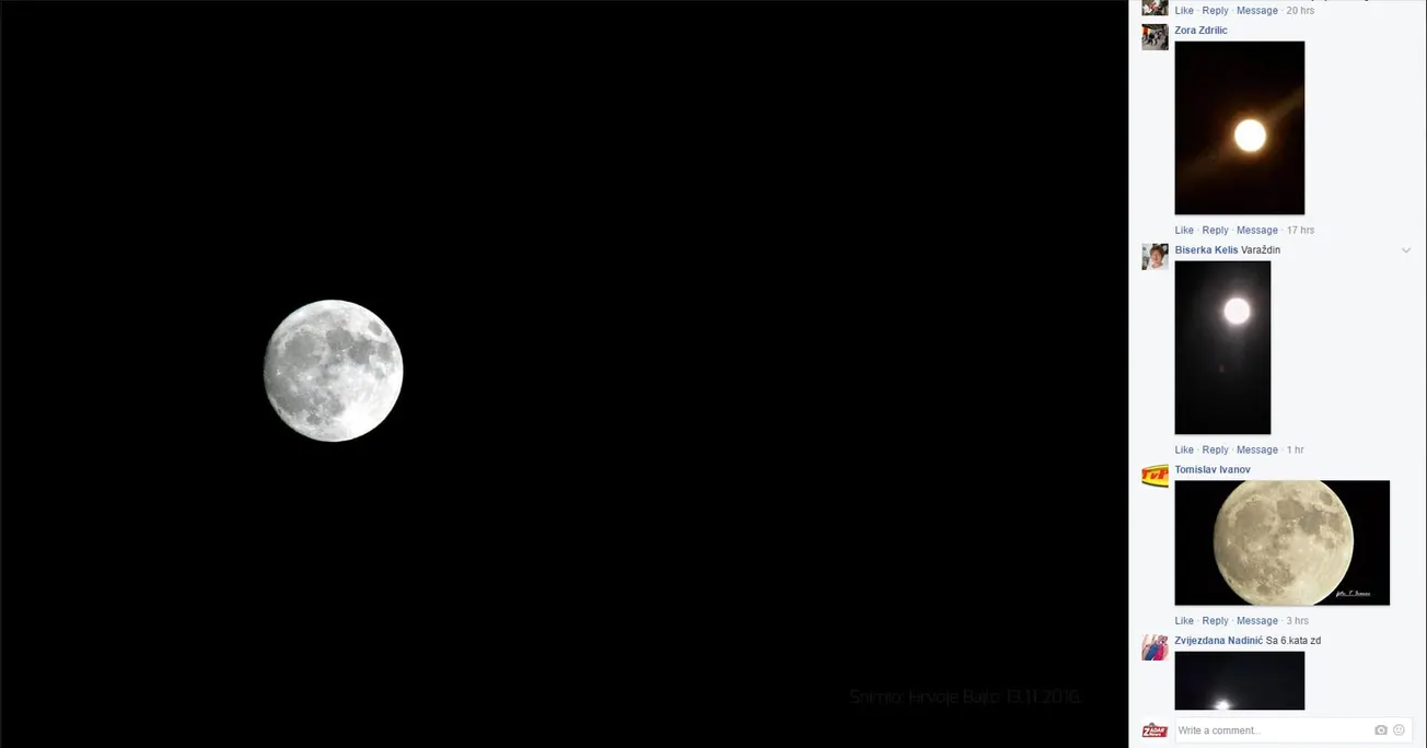 FOTO – Ovdje pogledajte fotografije ‘super mjeseca’ koje su snimili čitatelji ZADAR Newsa!