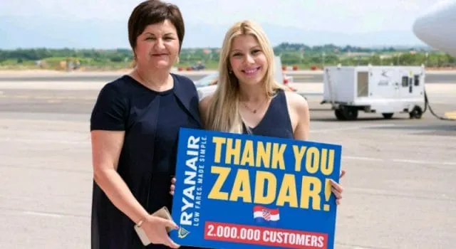 DVA MILIJUNA PUTNIKA – Ryanair je povezao Zadar sa čak 15 destinacija (i njihov broj će rasti)