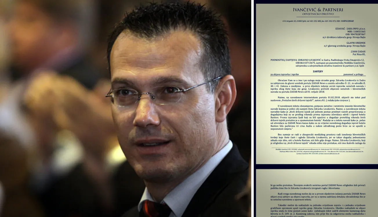 Zdravko Livaković: Nisam pretučen u hotelu Bastion!