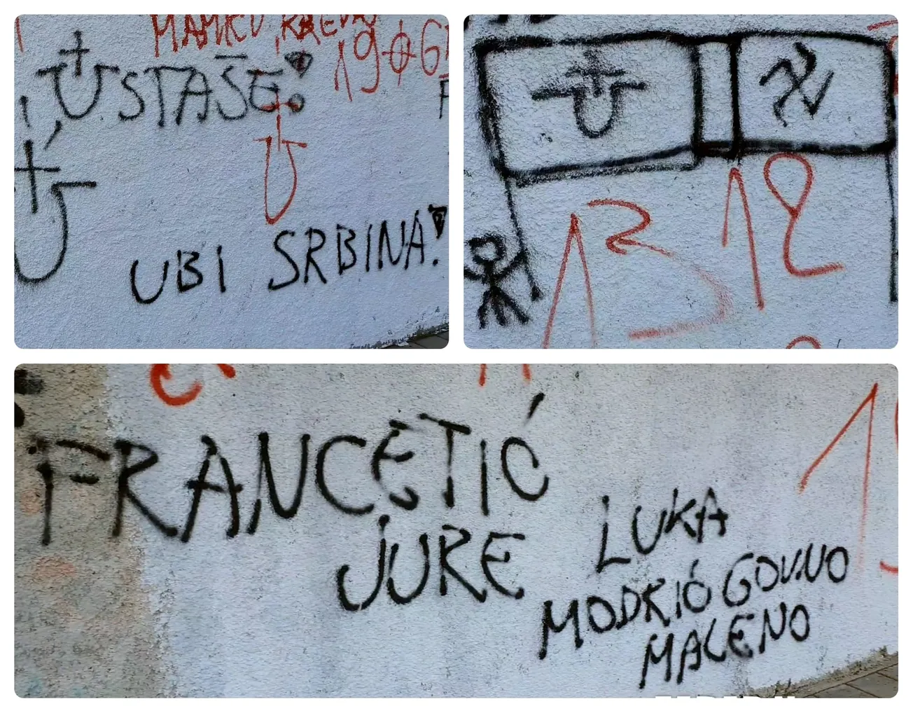 Groblje na Belafuži osvanulo prepuno ustaških grafita, uvrede i na račun Luke Modrića