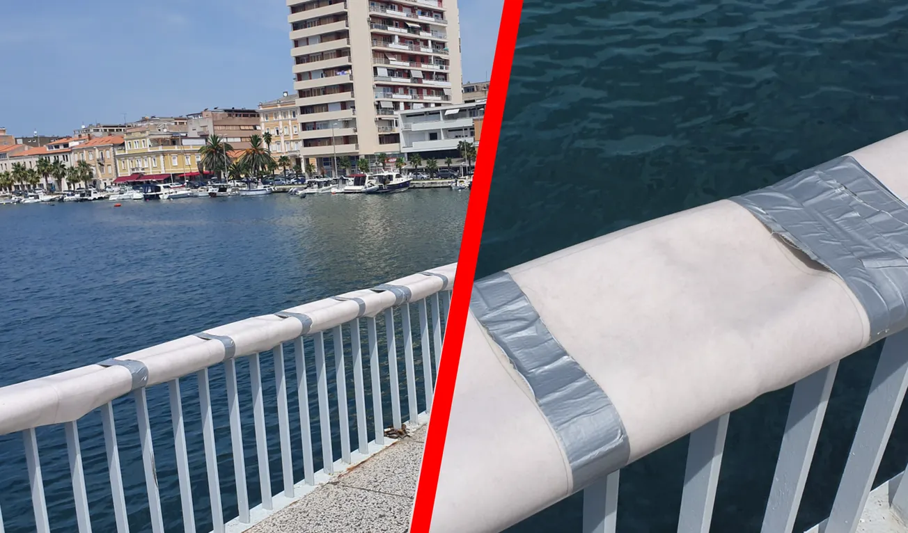 Ruglo i sramota: Rukohvat mosta i dalje je zalijepljen ceradom i izolirkom