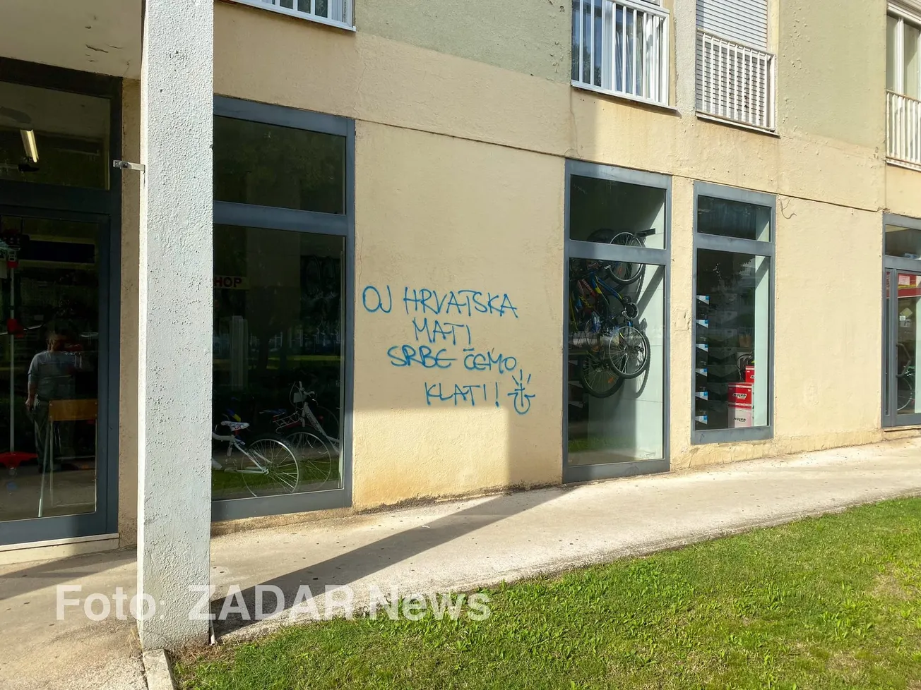 U Velebitskoj ulici osvanuo grafit ‘Oj hrvatska mati, Srbe ćemo klati’