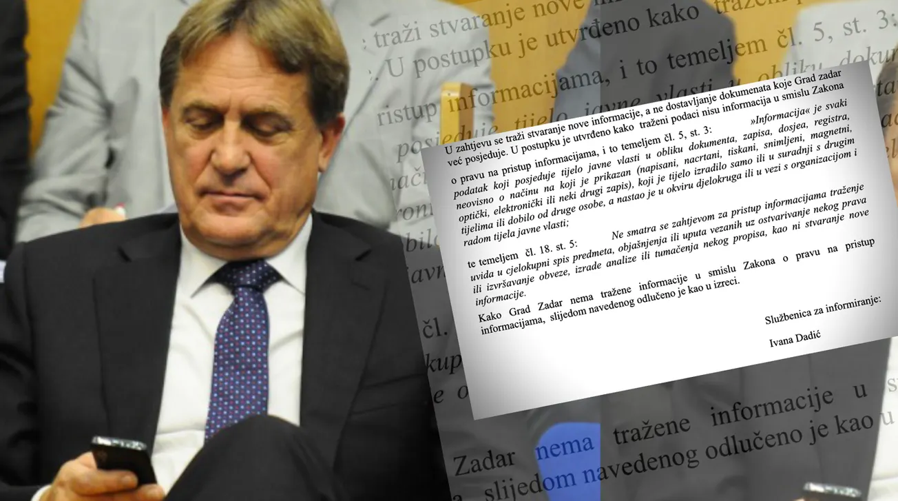 Grad Zadar prekršio je Zakon kako nam ne bi dostavili podatke o Kalmetinim sumnjivim transakcijama