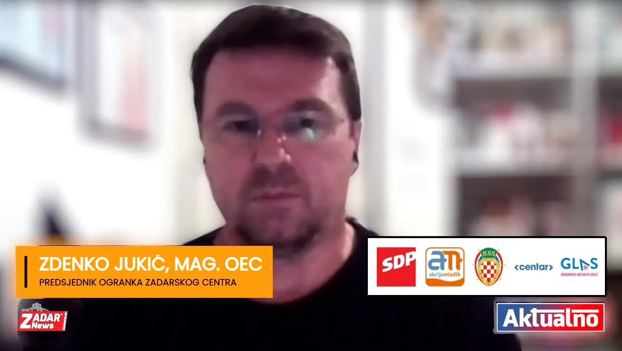 VIDEO – Zdenko Jukić (Centar): Koalicija “Srcem za Zadar” se ugasila zbog soliranja pojedinaca