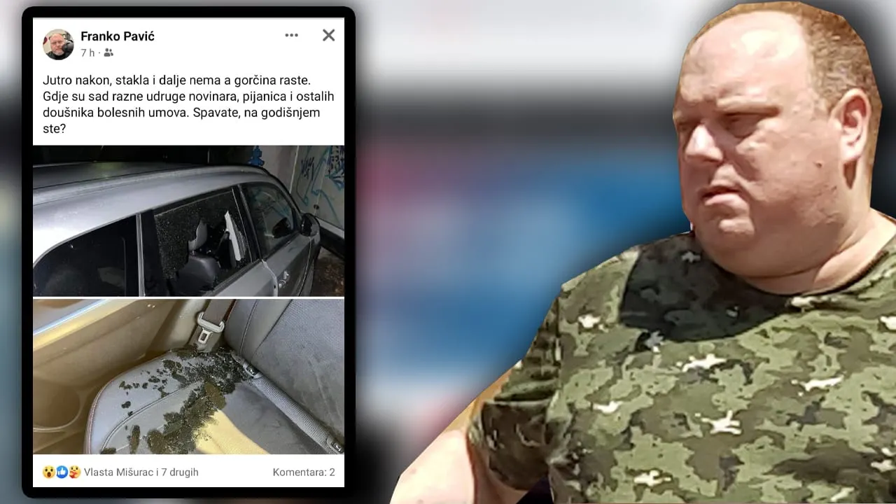 Paviću je netko razbio auto, sad je ogorčen na “novinarske udruge” jer mu nitko nije stao u zaštitu