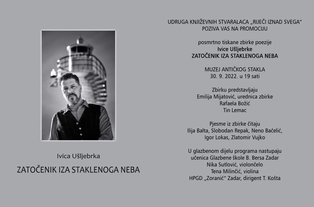 U petak posthumno predstavljanje zbirke pjesma Ivice Ušljebke