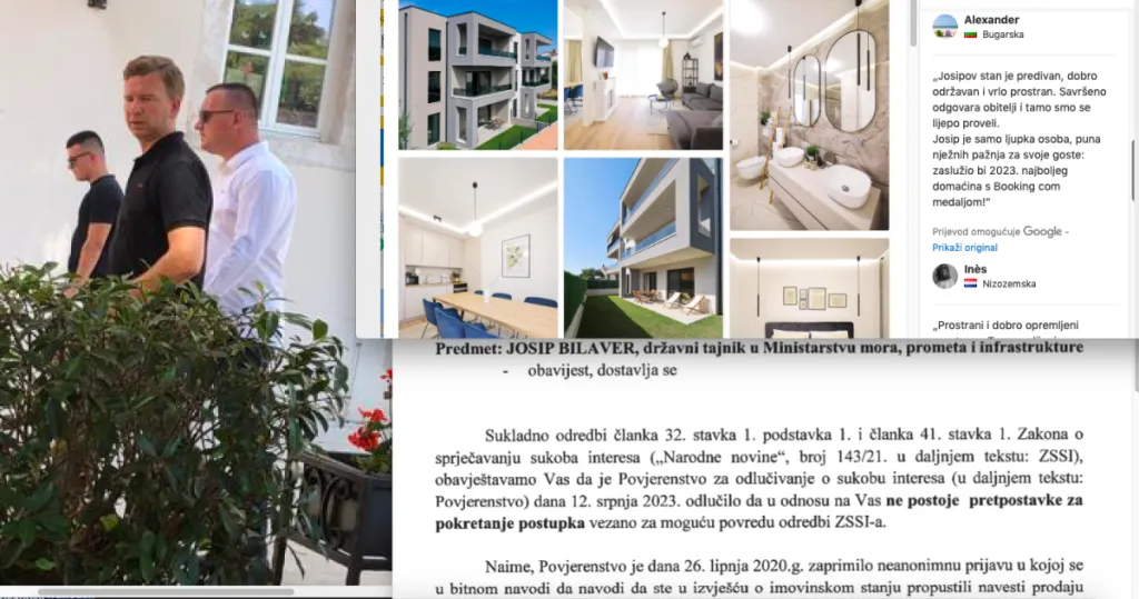 Državni tajnik Josip Bilaver ima luksuzne apartmana u Zadru koje nije prijavio Povjerenstvu za sprječavanje sukoba interesa – 597,75 m2 upisano je na firmu njegove supruge