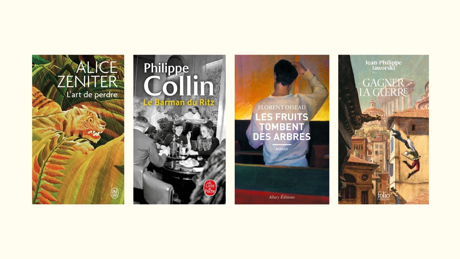 Couverture des différents livres cités ci-dessus