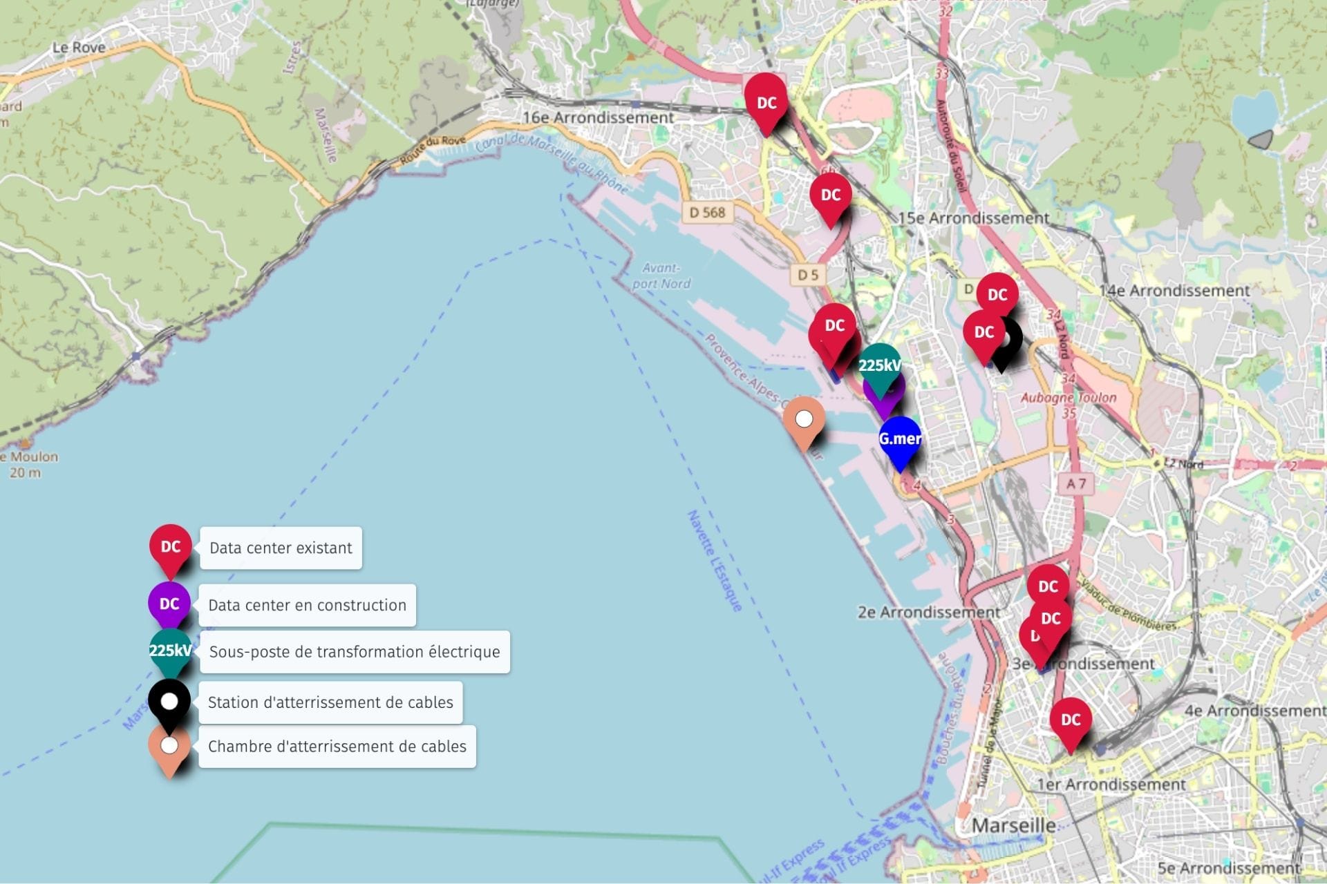 Marseille : son Vieux-Port, ses calanques... et ses data-centers.