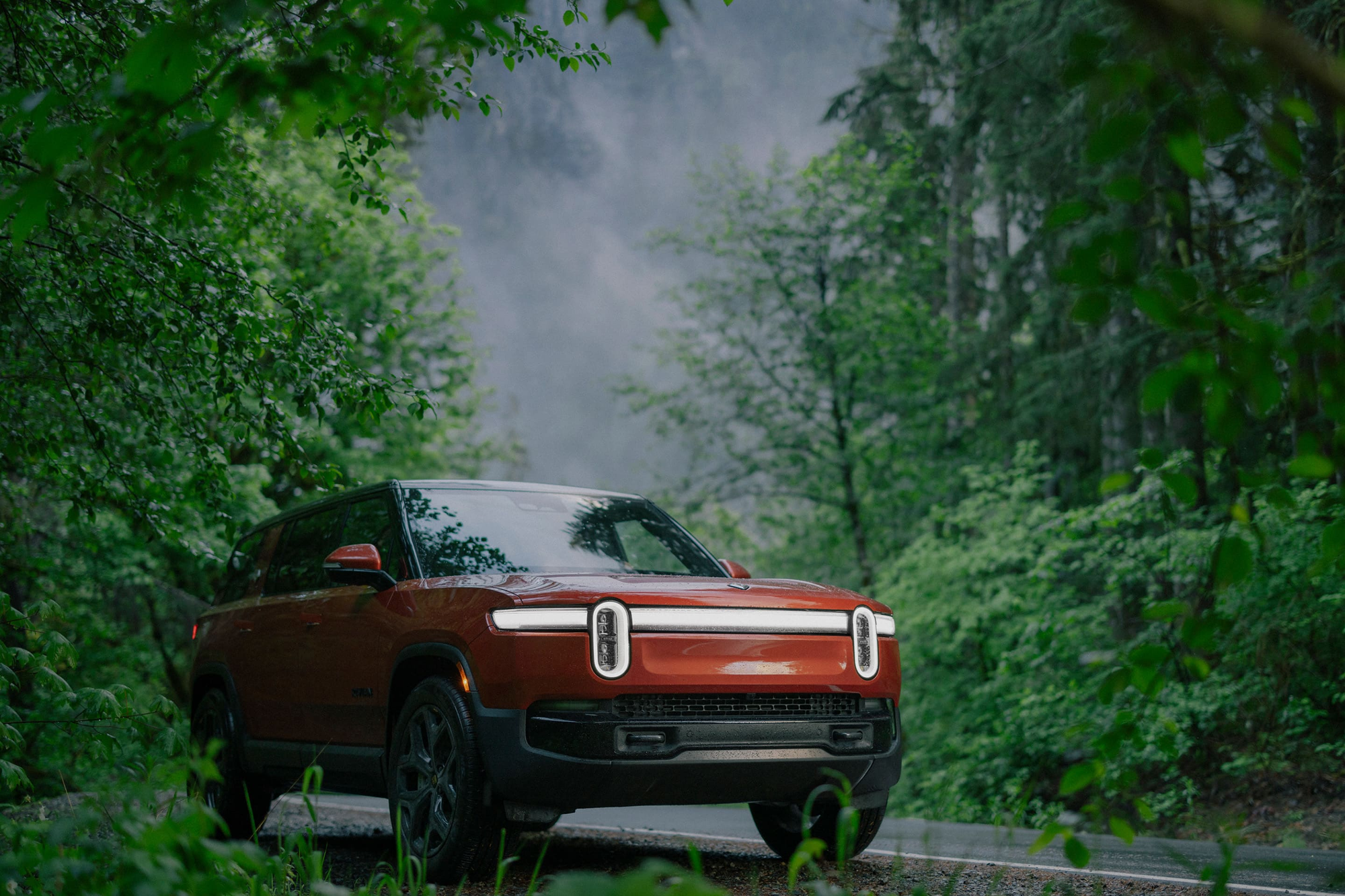 Off for a weekend in the mountains with Rivian R1S