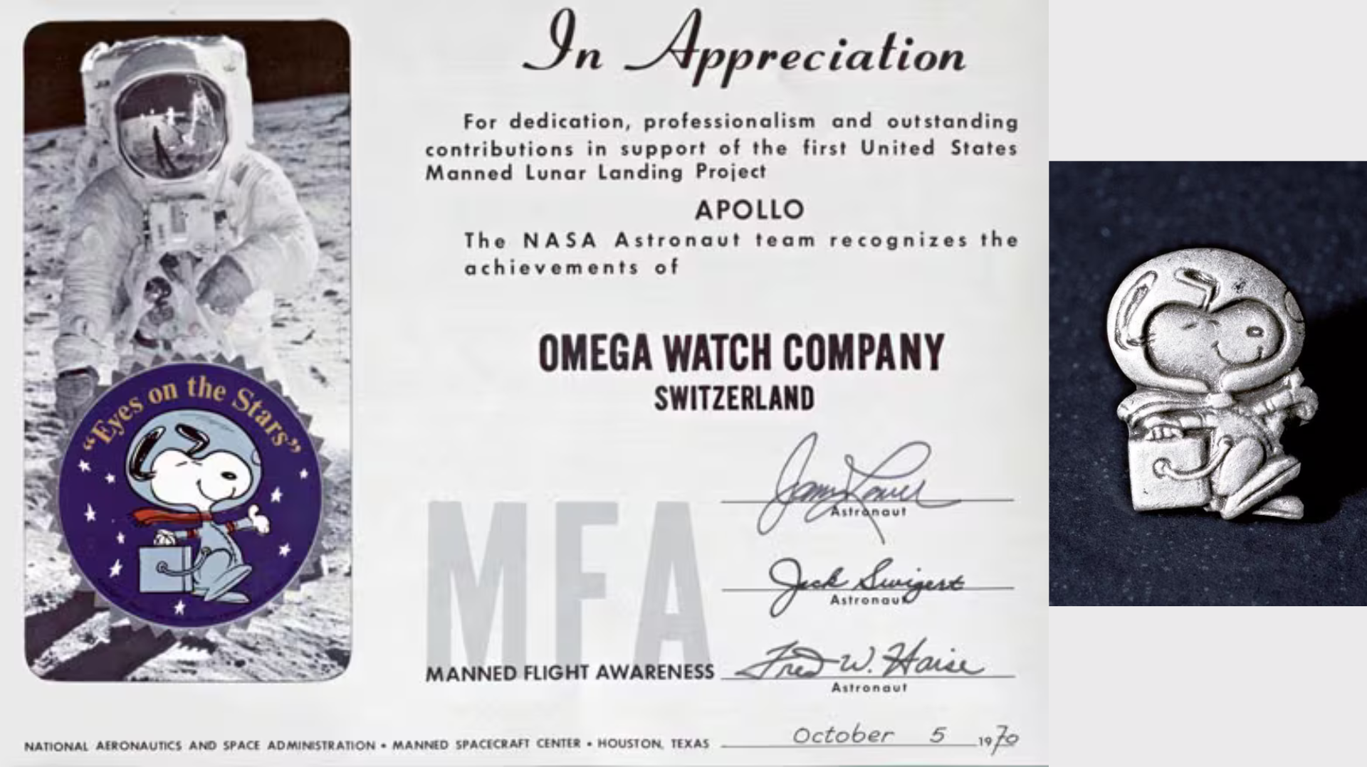OMEGA's Silver Snoopy Award