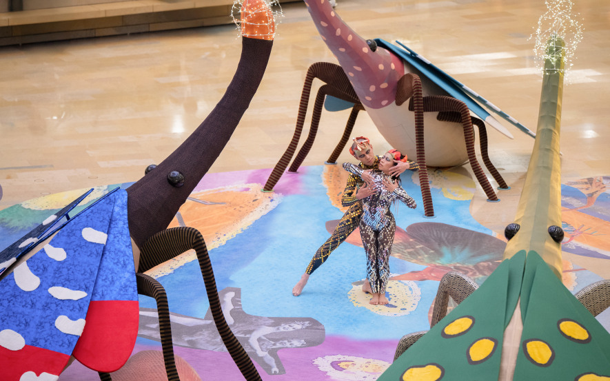 Monster Chetwynd, Lanternfly Ballet, 2025. Photography by Pacific Place. Courtesy of the artist, Galerie Gregor Staiger, Massimodecarlo, and Sadie Coles HQ.