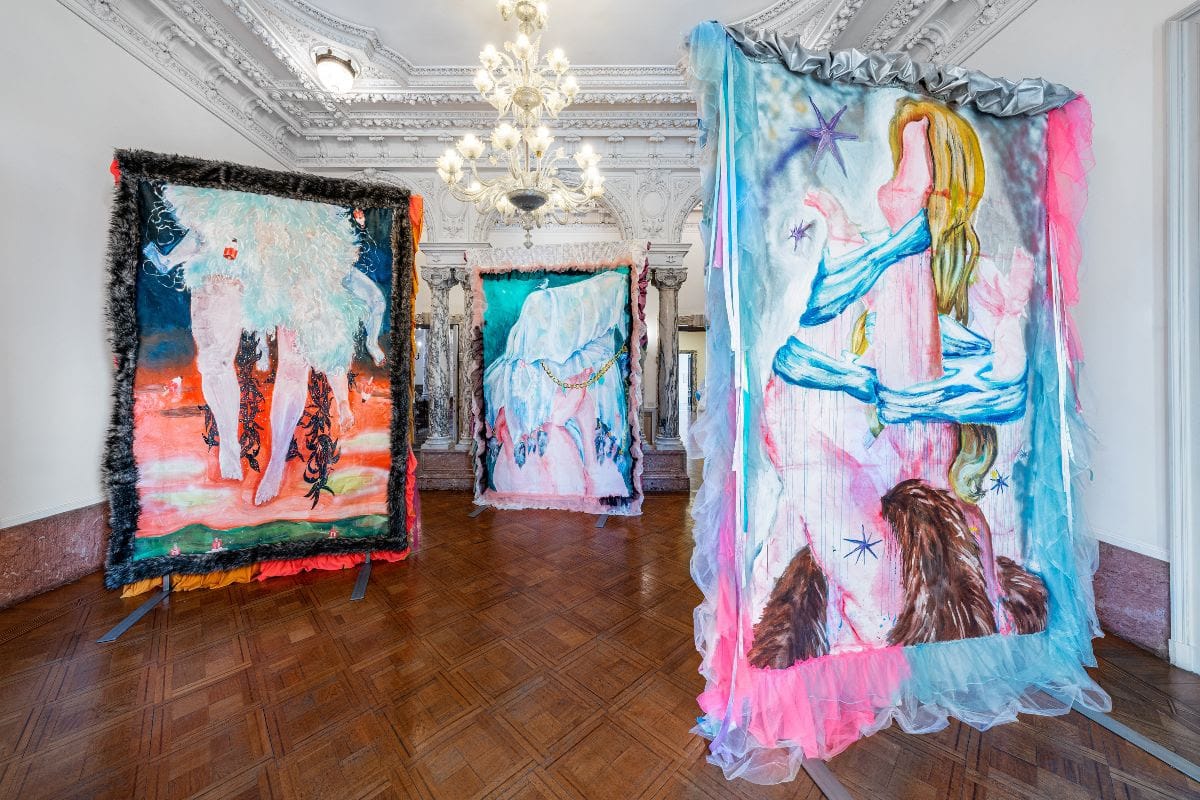 Klodin Erb, A different kind of furs,&nbsp;installation view solo show at Istituto Svizzero, Rome, 2023. Works from the series&nbsp;venusinfurs, 2022/23, Photo&nbsp;© Ela Bialkowska, Okno Studio