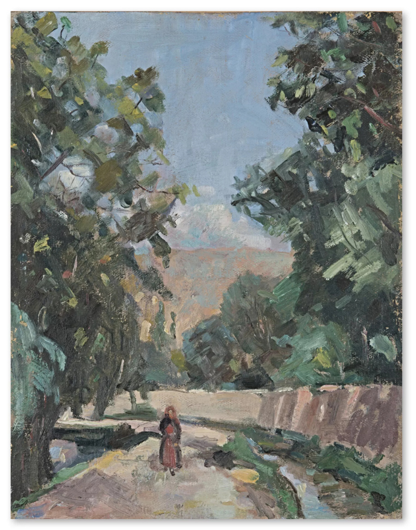 MARWAN (1934, DAMASCUS - 2016, BERLIN). Landschaft bei Damaskus (Landscape near Damascus). Painted in 1953. Image courtesy of Kai-Annett Becker/Berlinische Galerie - Museum of Modern Art, Photography and Architecture © Estate Marwan
