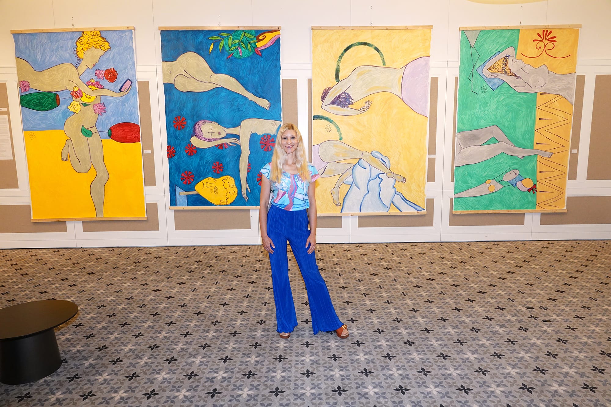 Artist Tanja Playner at the Fine Art Biennale Basel 2025