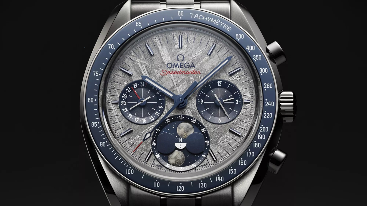 OMEGA Reveals The Speedmaster Moonphase Meteorite