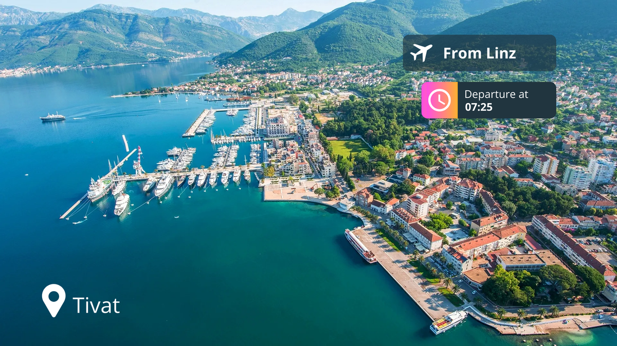 Last-Minute Private Jet Deal: Linz to Tivat for 87% Off!