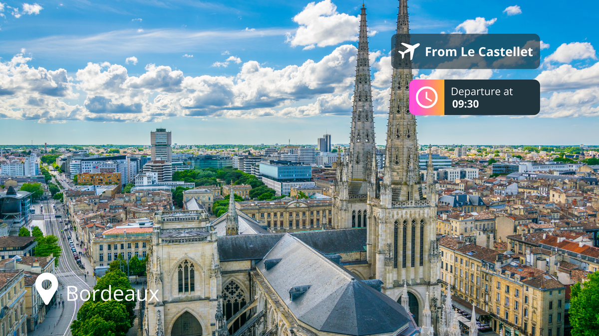 Last-Minute Private Jet Deal: Le Castellet to Bordeaux for 86% Off!