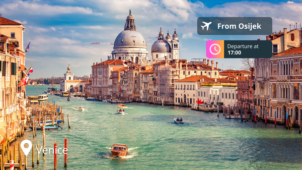 Last-Minute Private Jet Deal: Osijek to Venice for 85% Off!