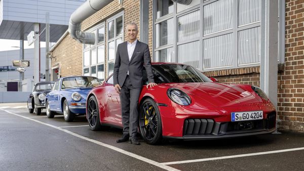 Albrecht Reimold, Member of the Executive Board, Production and Logistics at Porsche AG, 911 Carrera GTS (992.2), 911, 356 Pre-A (l-r), Stuttgart-Zuffenhausen, 2025, Porsche AG