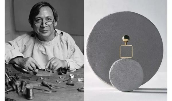 Portrait of Jean Dinh Van by Edouard Boudat.  Petite Boule ring in yellow gold, October 1968. Dinh Van Archive. 