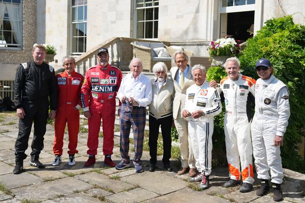 The Champions with Karun Chandhok, Bernie Ecclestone and The Duke of Richmond at the 2025 Festival of Speed. Photo by Max Carter