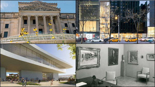 From left to right: The Brooklyn Museum, MoMA, LACMA, and Henry Pearlman’s office
