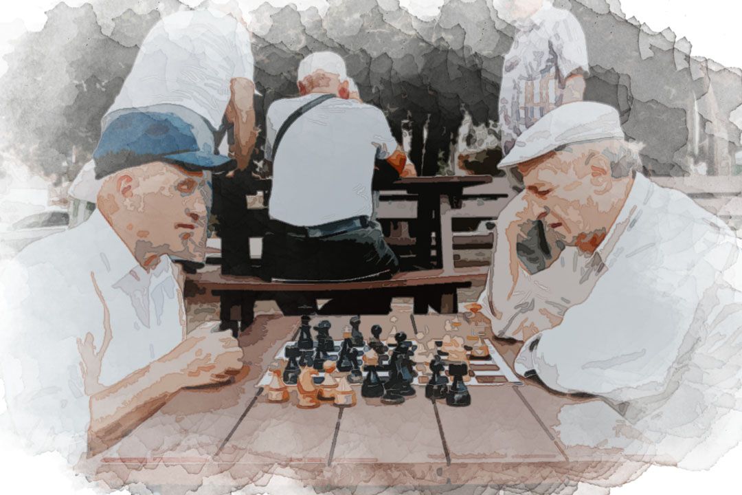two men playing chess