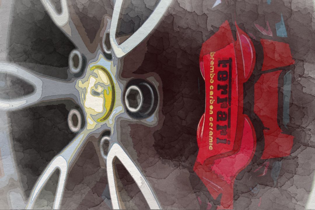 black vehicle wheel and tire