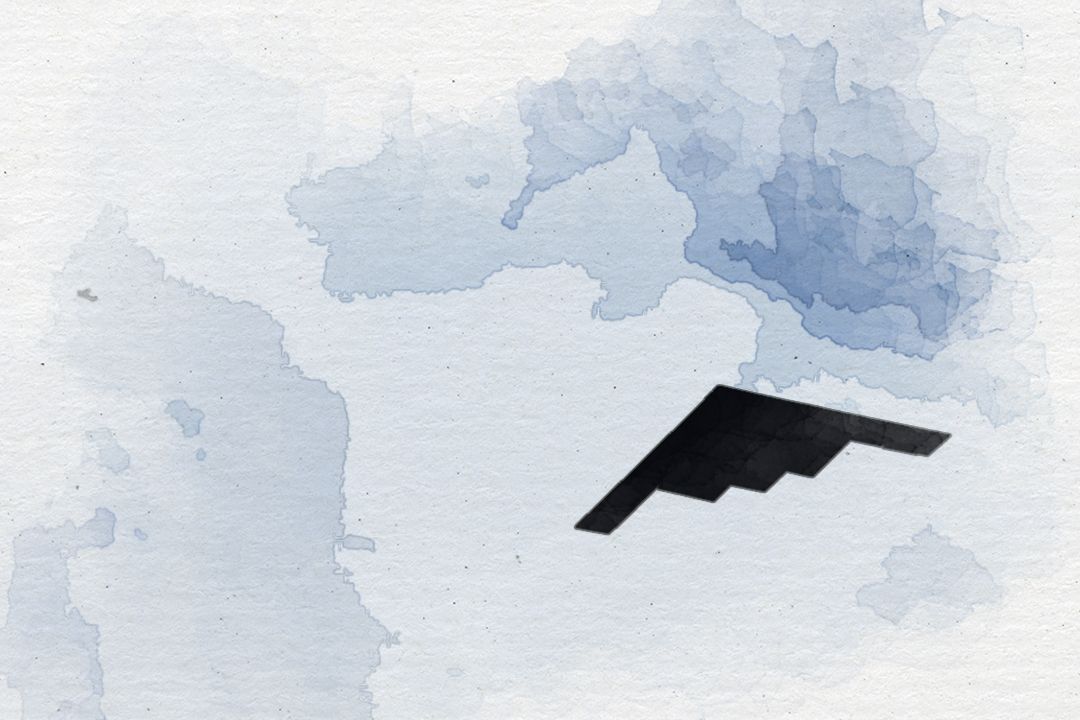 flying stealth plane during day