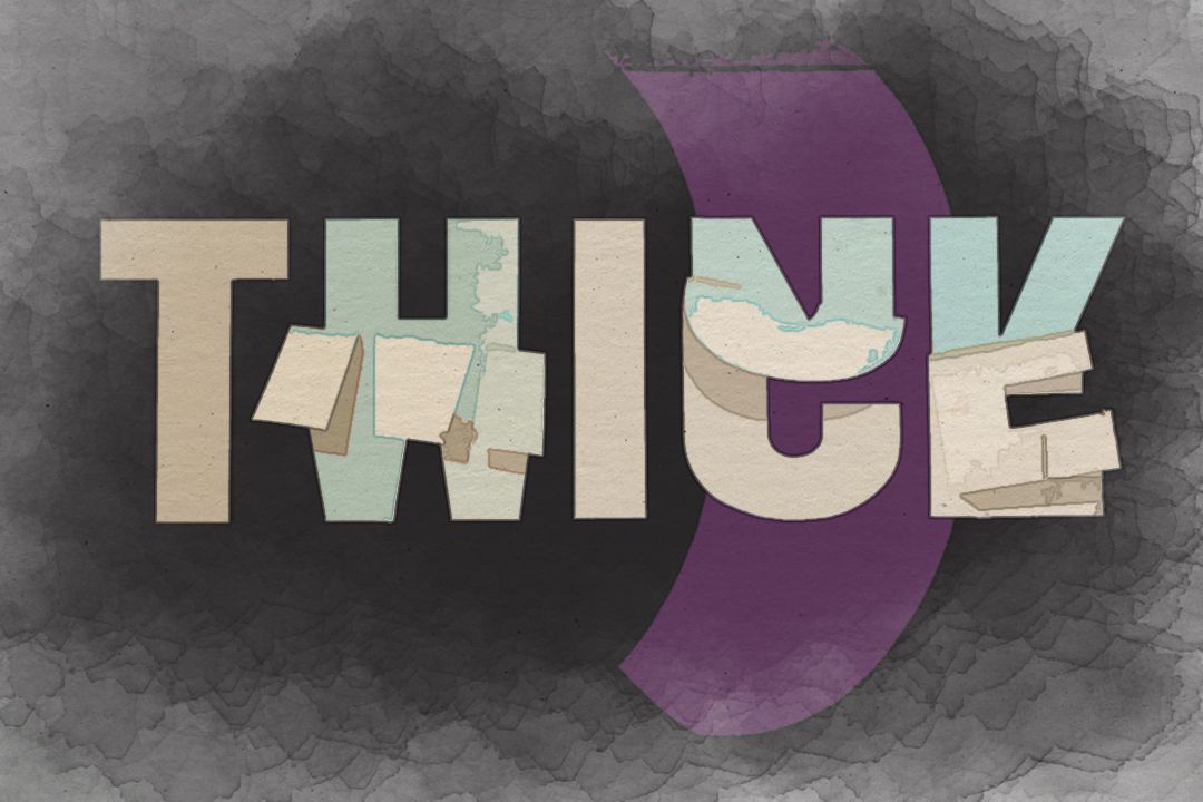 Think Twice graphic art