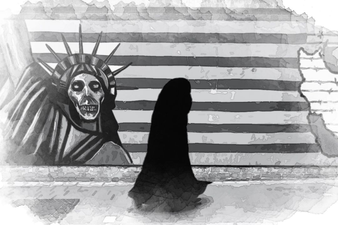 person standing near mural painting