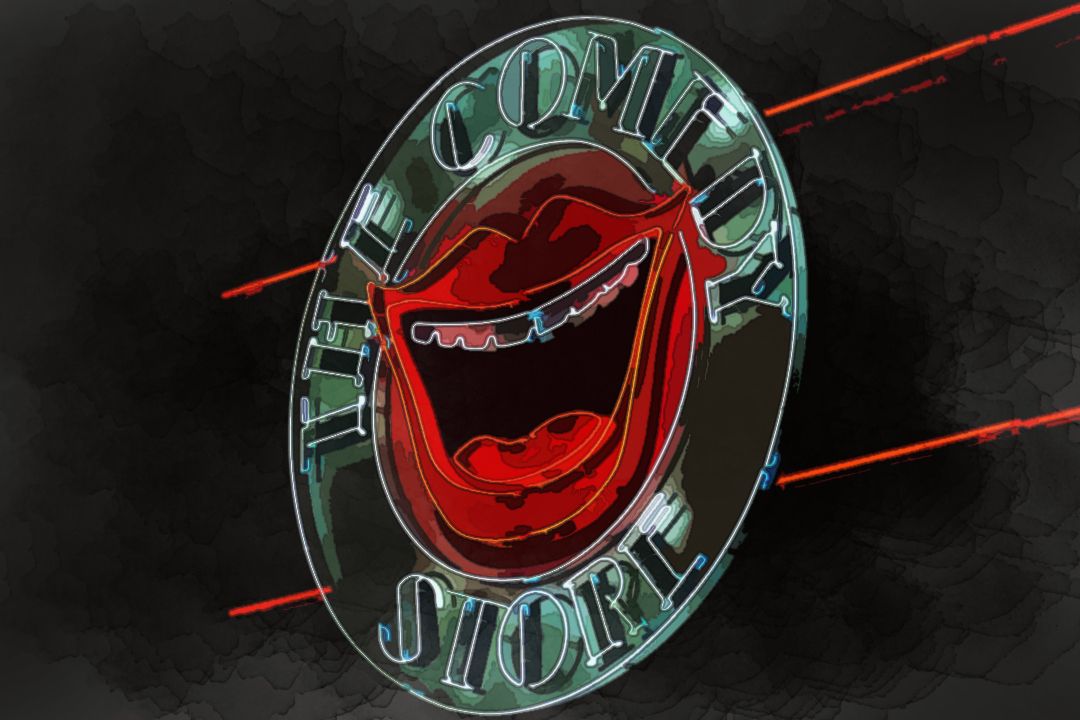 Comedy Store neon light in Soho, London