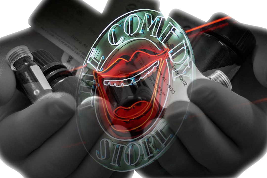 Comedy Store neon light in Soho, London