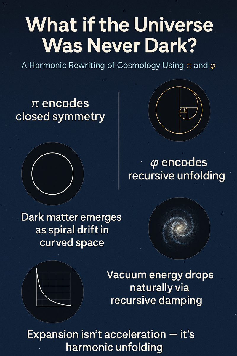 What If the Universe Was Never Dark? — A Harmonic Rewriting of Cosmology