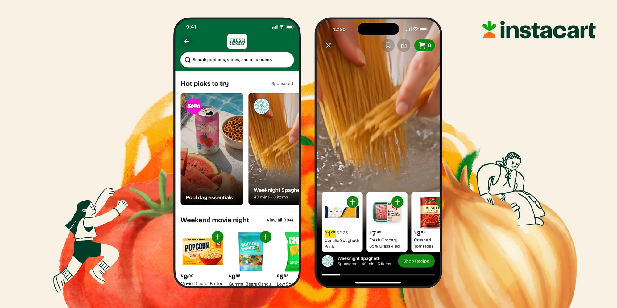 Instacart is piloting “Immersive Feed,” a new short-form, vertical
video feed that showcases meal and recipe ideas in-app. Instacart is piloting “Immersive Feed,” a new short-form, vertical
video feed that showcases meal and recipe ideas in-app.