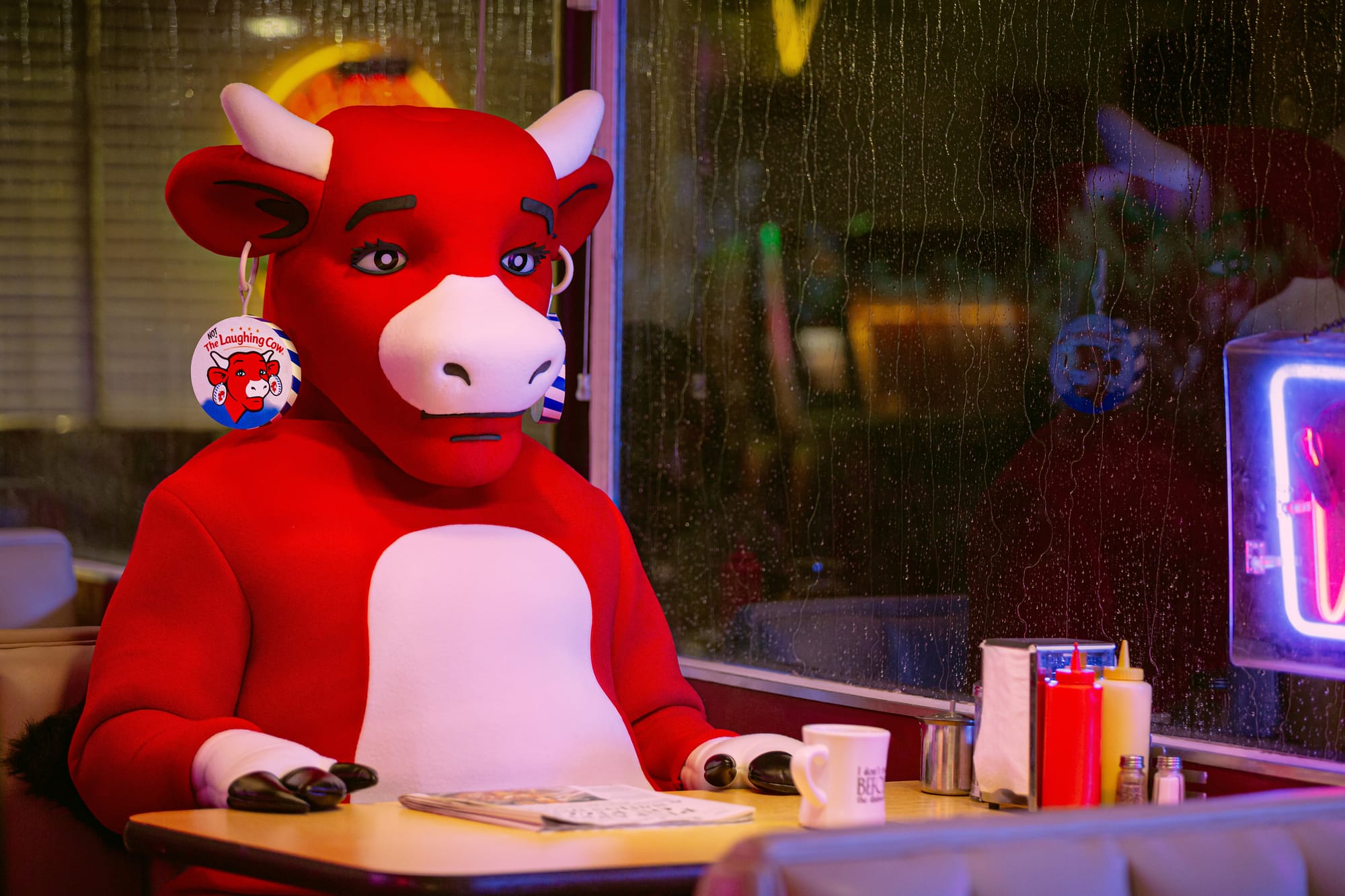 The Laughing Cow® has stopped laughing after more than 100 years. The famously cheerful brand icon has been spotted with a noticeably serious expression in diners, parks and across the brand’s social channels as consumers speculate about what could have caused her sudden mood shift. The Laughing Cow® has stopped laughing after more than 100 years. The famously cheerful brand icon has been spotted with a noticeably serious expression in diners, parks and across the brand’s social channels as consumers speculate about what could have caused her sudden mood shift.