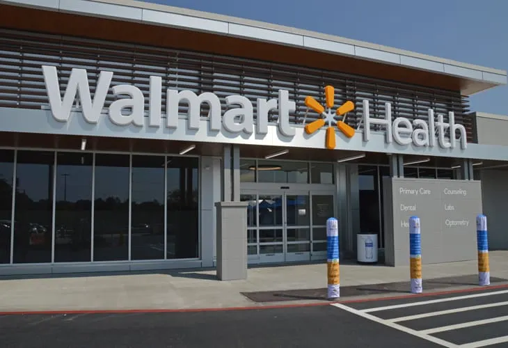 Walmart Health shopping vacant clinics