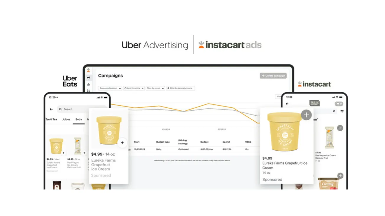 Uber Advertising partners with Instacart Carrot Ads to expand U.S. CPG reach