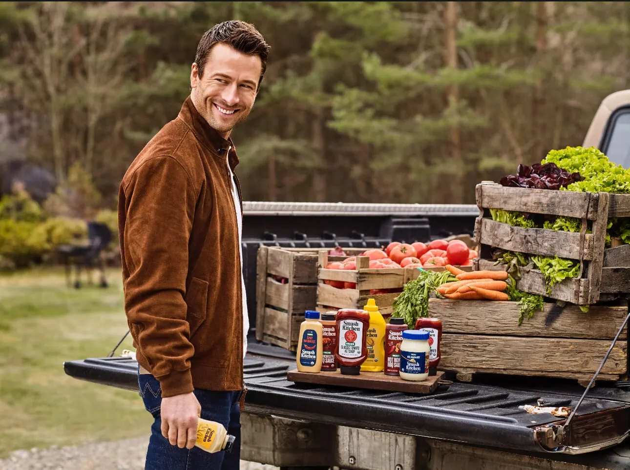Glen Powell launches Smash Kitchen Organic Condiments at Walmart