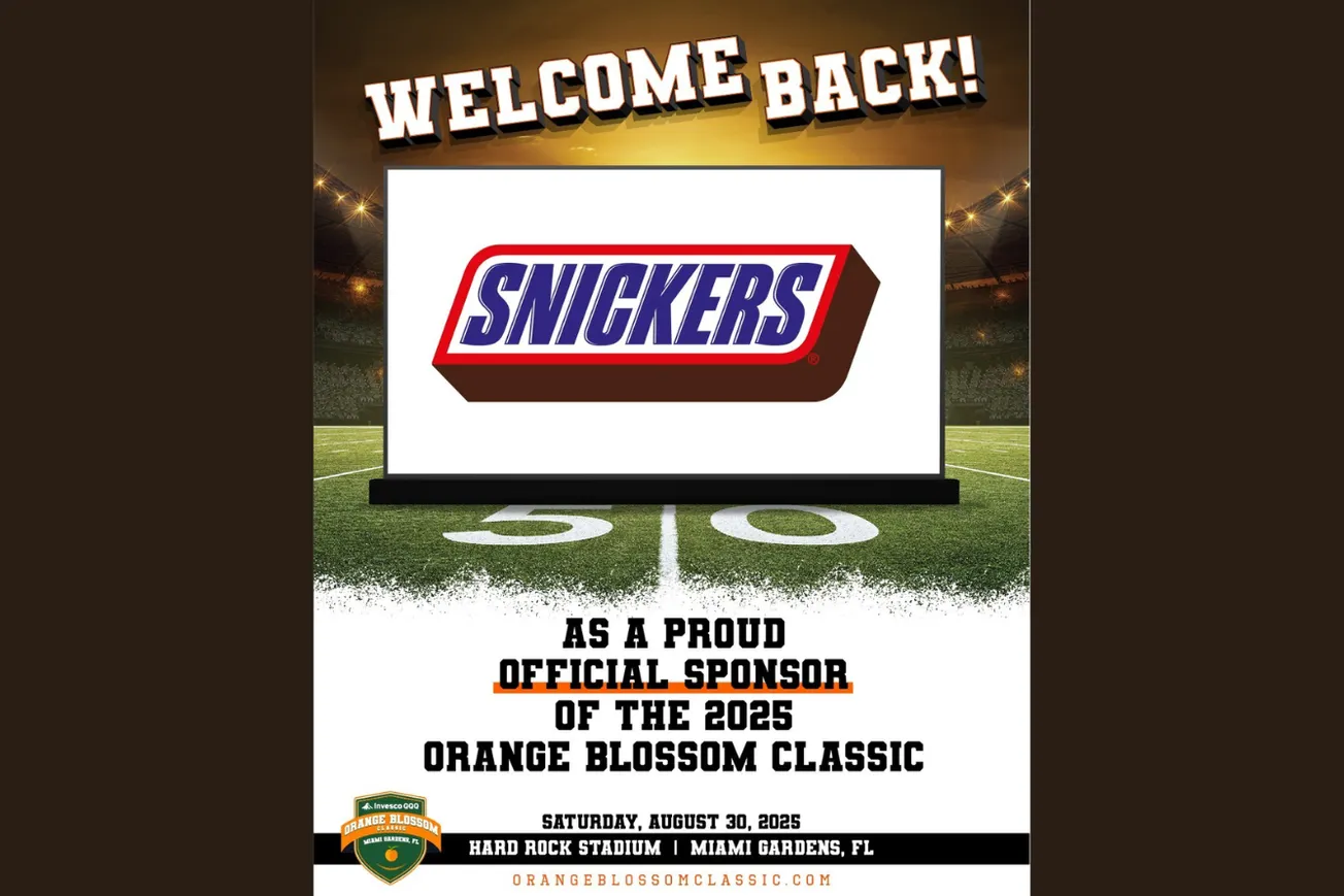 SNICKERS® returns for 3rd year as official chocolate bar of the Orange Blossom Classic