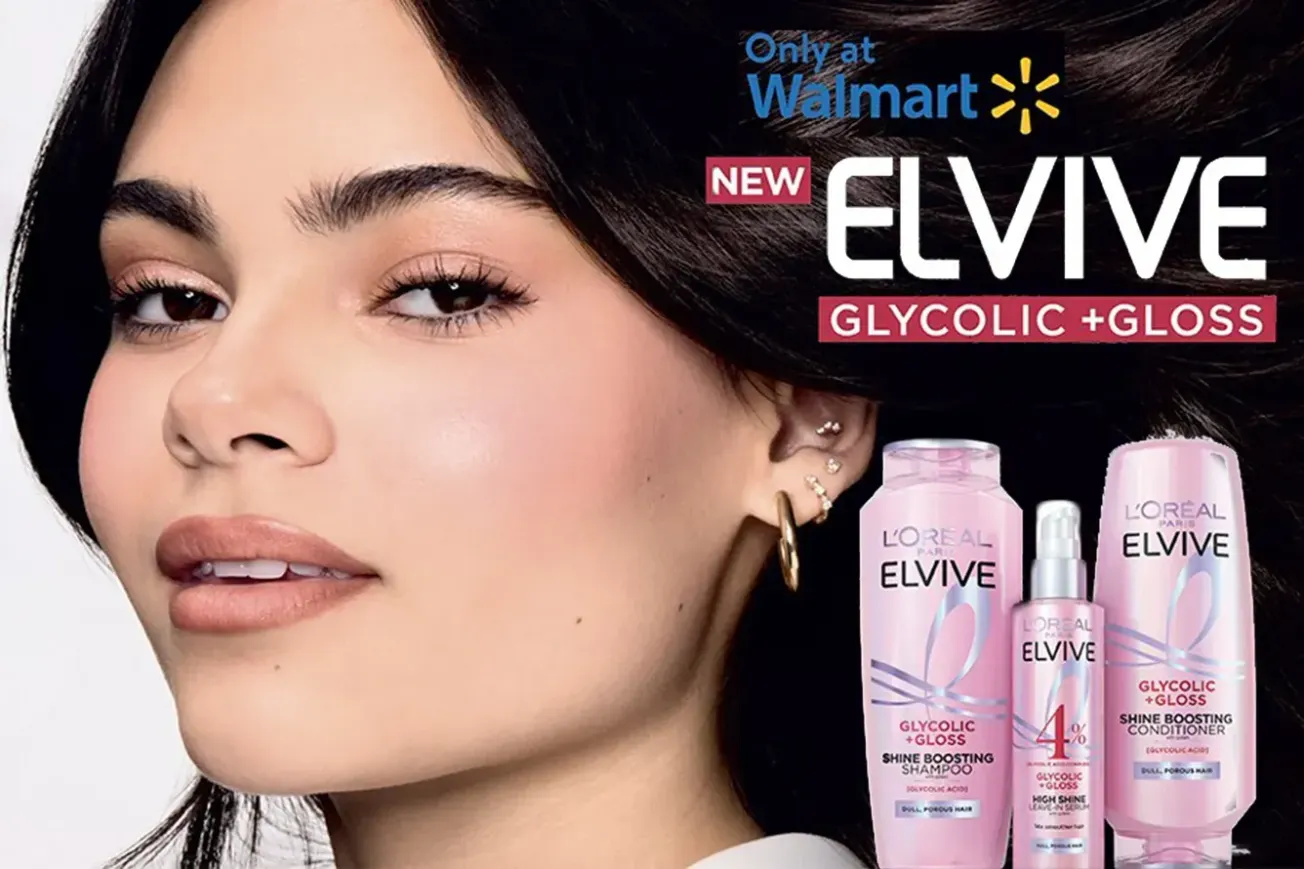 L’Oréal Paris Elvive taps glycolic acid trend with exclusive Walmart launch of Glycolic + Gloss haircare collection