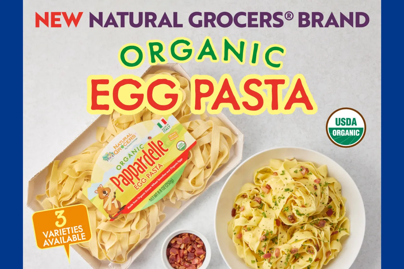 Natural Grocers adds Organic Egg Pasta to growing private-label line