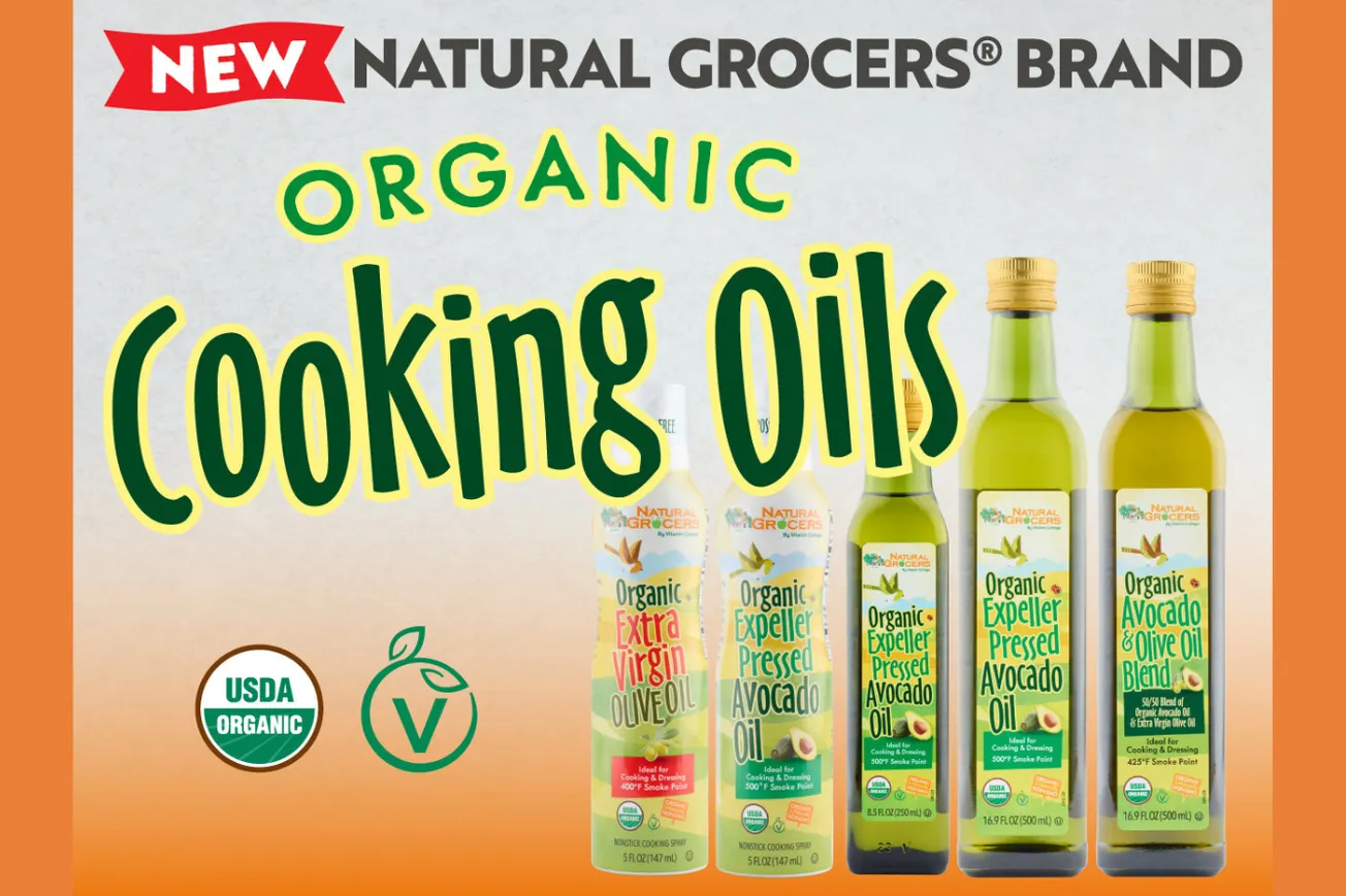 Natural Grocers adds five  organic cooking oils to private label